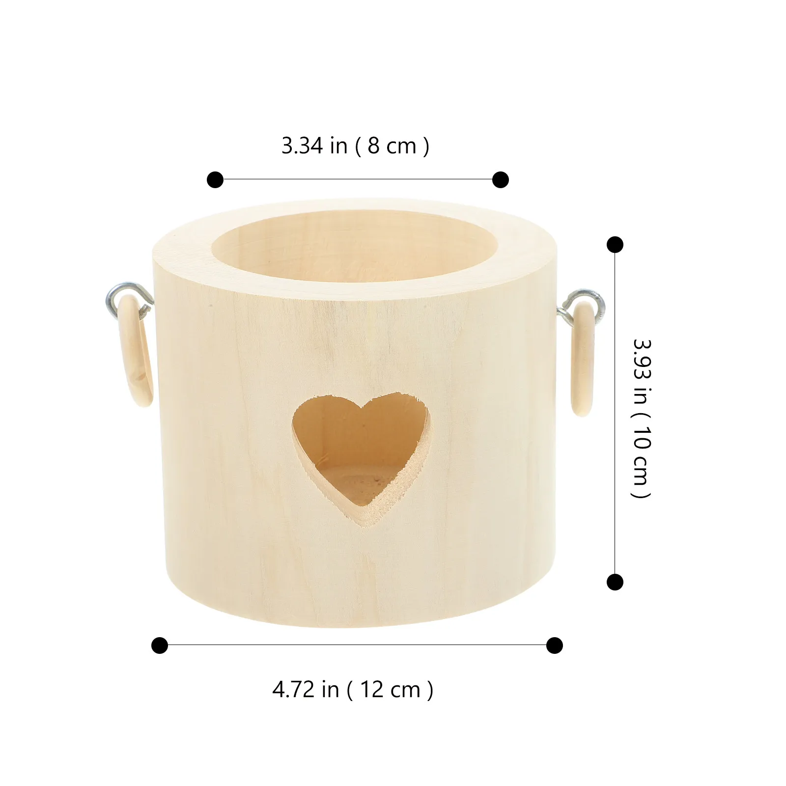 Heart Shaped Wooden Holder Small Cylindrical Design for Table Centerpieces Home Decor Wedding Romantic Ambiance Wood