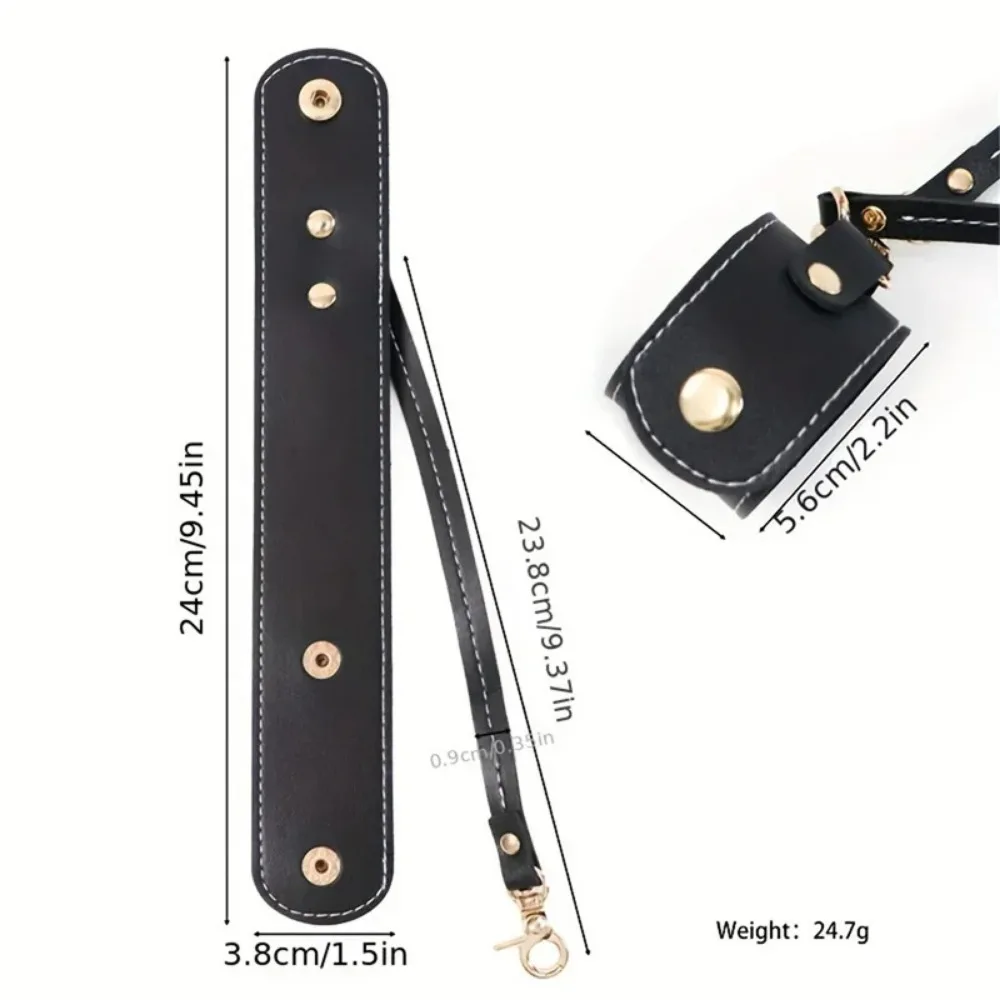 Vintage Leather Glove Holder Strap With Clasp Leather Towel Holder For Handbag Glove Strap For Hat Outdoor Camping Women view 4