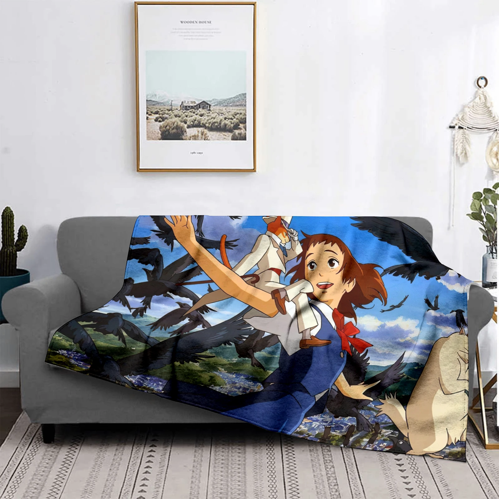 Home decoration plush Sofa blanket Colorful Animal  Bedspread on the bed anime fluffy soft blankets thick blanket for winte