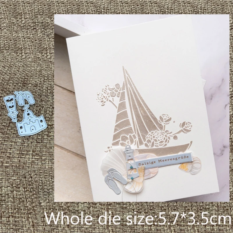 XLDesign Craft Metal stencil mold Cutting Die Mini sandcastle slippers scrapbook die cut Album Paper Card Craft Embossing