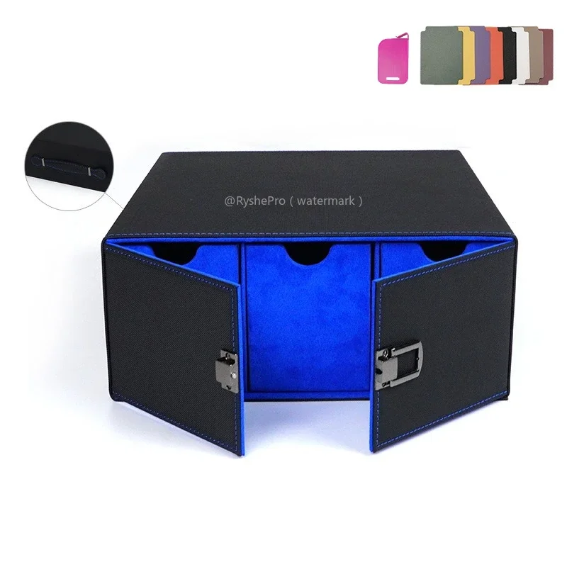 Grote Capaciteit Kaart Opbergdoos Houdt 1000+ Ruilkaarten PU Lederen Handheld Card Deck Box voor MTG TCG Honkbal Sportkaarten