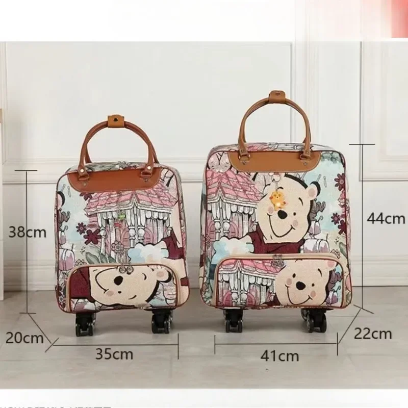 女性用トラベルバッグ,大容量ローリングバッグ,女の子用レトロスーツケース,ファッション