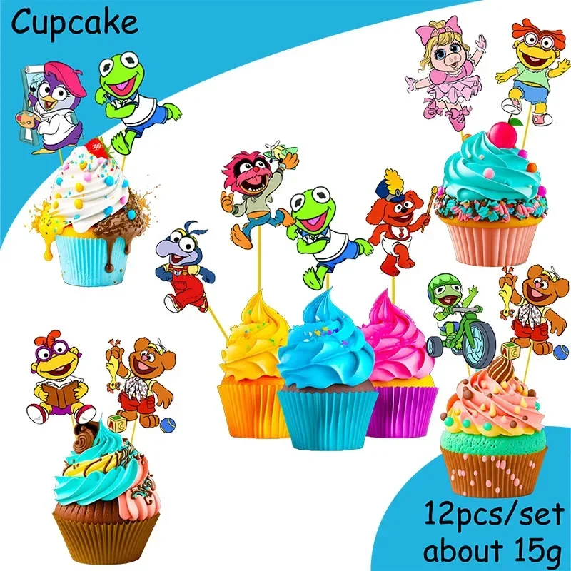 MUPPET BABIES ハッピーバースデーバナーパーティーデコレーション紙食器ケーキトッパーラテックスバルーンベビーシャワーパーティー用品