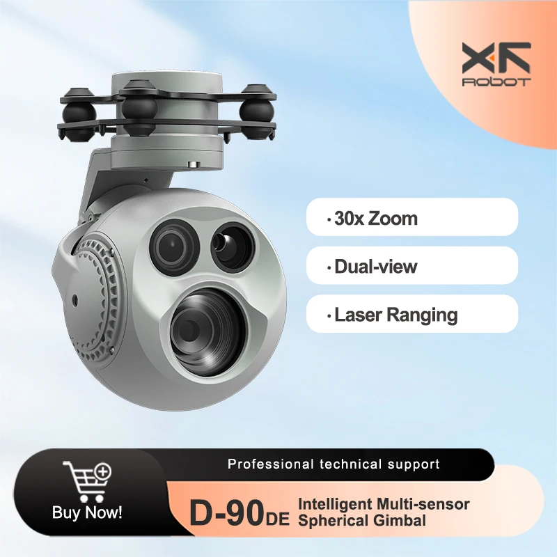 D-90DE Wide-angle zoom dual lens laser ranging AI multi-target detection and tracking photoelectric pod 3-Axis Pod camera