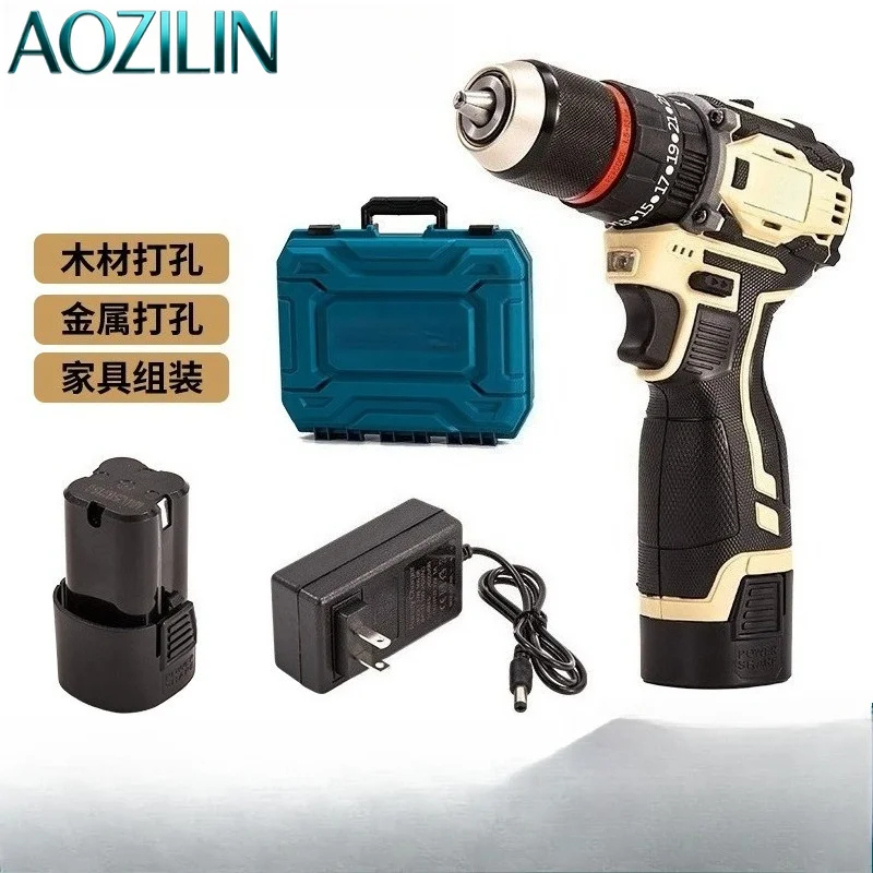 AOZILIN Cordless Impact Drill 2 Speed Electric Drill, High Power Lithium Battery Hand Drill for Drilling, Power Tools Wholesale