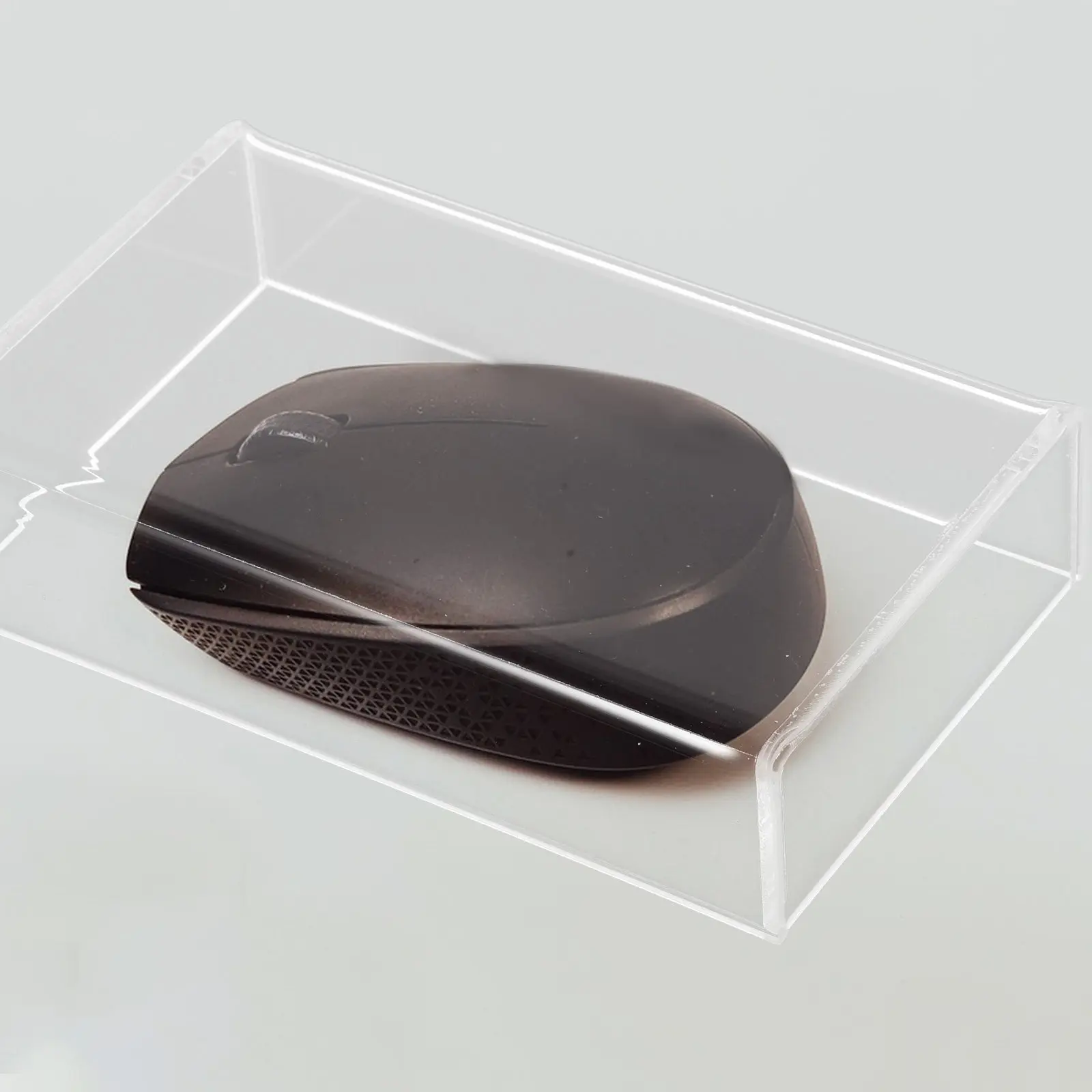 Clear Acrylic Mouse Cover Waterproof Dust Resistant Transparent Protector for Desktop Laptop Mice Universal Fit Easy Clean Mouse
