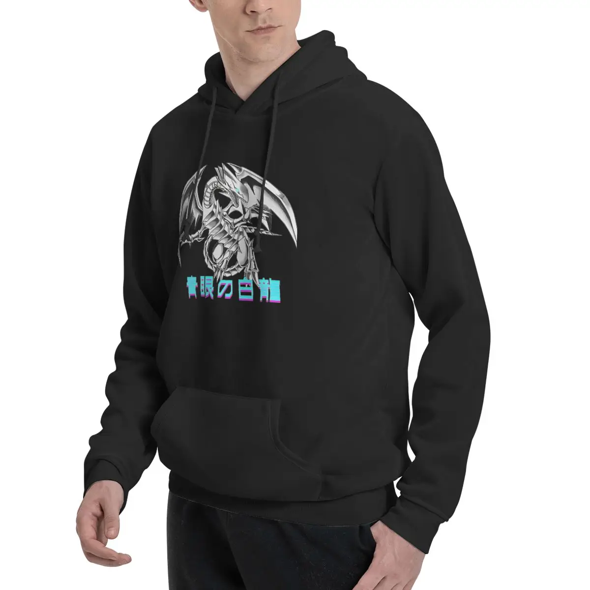 Awesome Hoodies Couple Thin Fleece Sweatshirt Man Blue-Eyes White Dragon 100% Cotton Yu-Gi-Oh Hooded Sweatshirts Hooded Tops