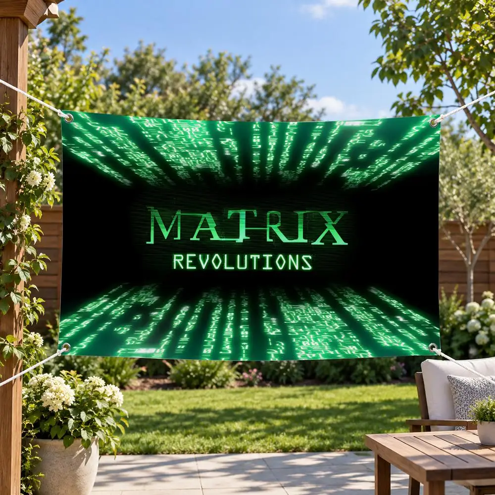 The Matrix Movie Flags Aesthetic Wall Tapestry Printed Wall Hanging Living Room Party Outdoor Decor