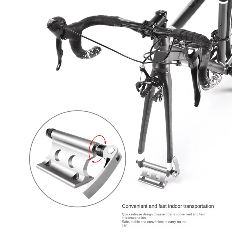 Bicycle Bike Front Fork Quick Release Retaining Clip Dismountable Attaching Clamp Portable Cycling Part Black-A79M view 6