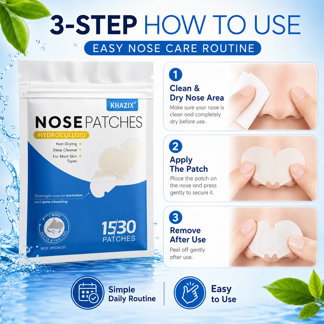 30pcs Nose Patch, Deeply Cleansing And Rejuvenating Nose Skin, Unclogging Pores, For Smooth And Clear Nose Skin