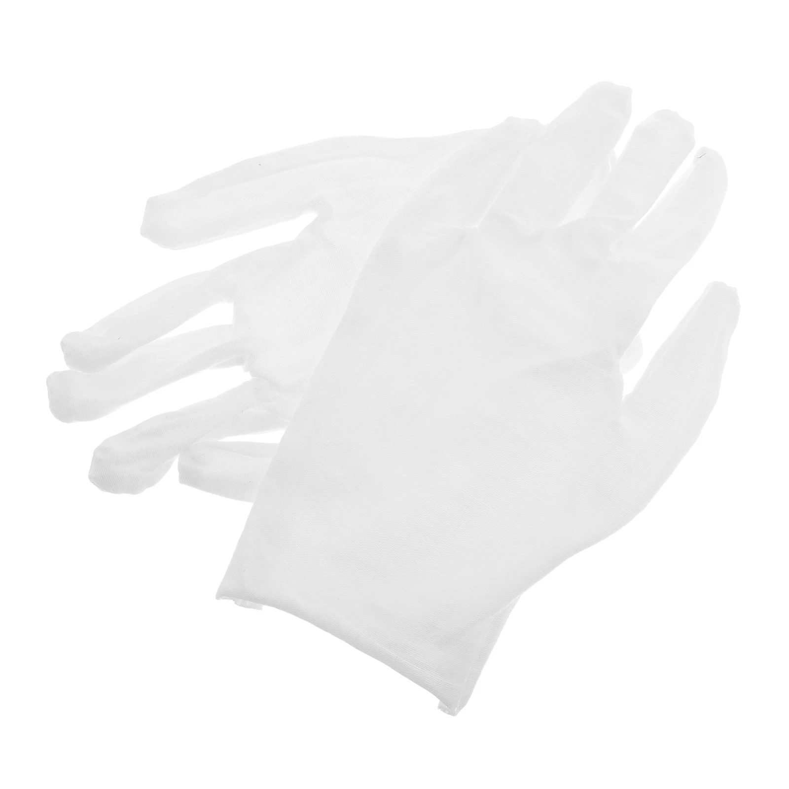 

1pcs White Cotton Gloves Jewelry Protection Reusable For Display Cleaning Magician Costume Halloween Crafting Gardening