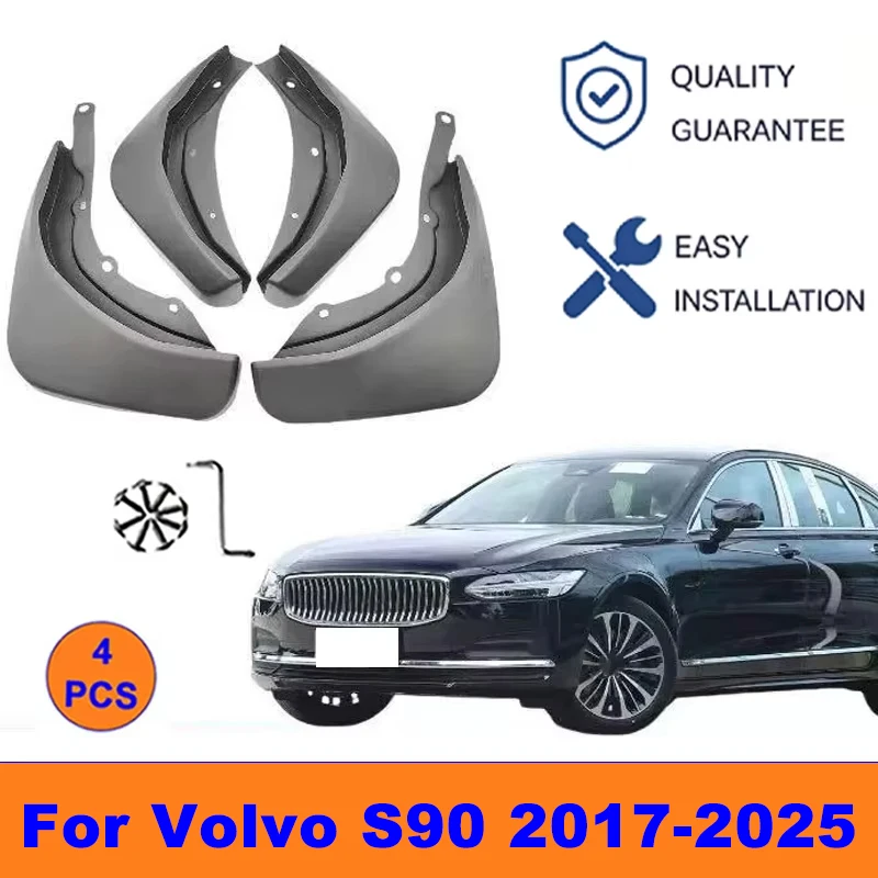 

4Pcs Mud Flaps For Volvo S90 2017-2025 - Splash Guards Front&Rear Wheel Fender Mudguards Car Exterior Protection Accessories