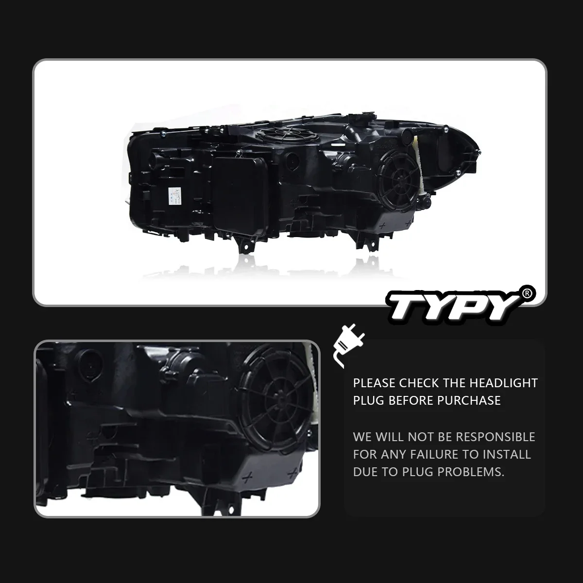 

TYPY Car For BMW 5 Series G30 G38 Yellow DRL Headlght 2017-2020 Upgrade Modified to New DRL LED Headlight Auto Accessories