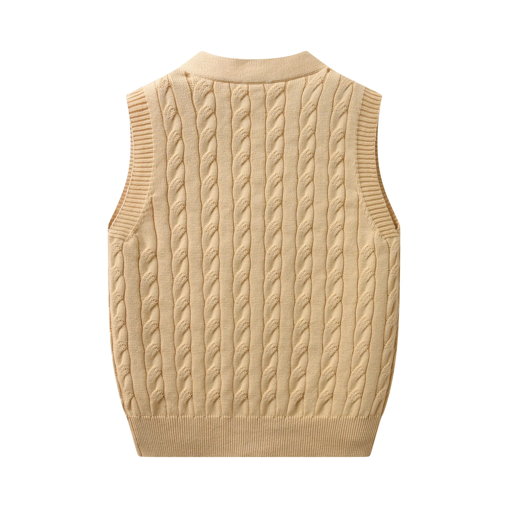 Cotton V-Neck Tank Top, Luxurious Print Button Design, Comfortable and Stylish Kids' Apparel, Perfect for Everyday Wear