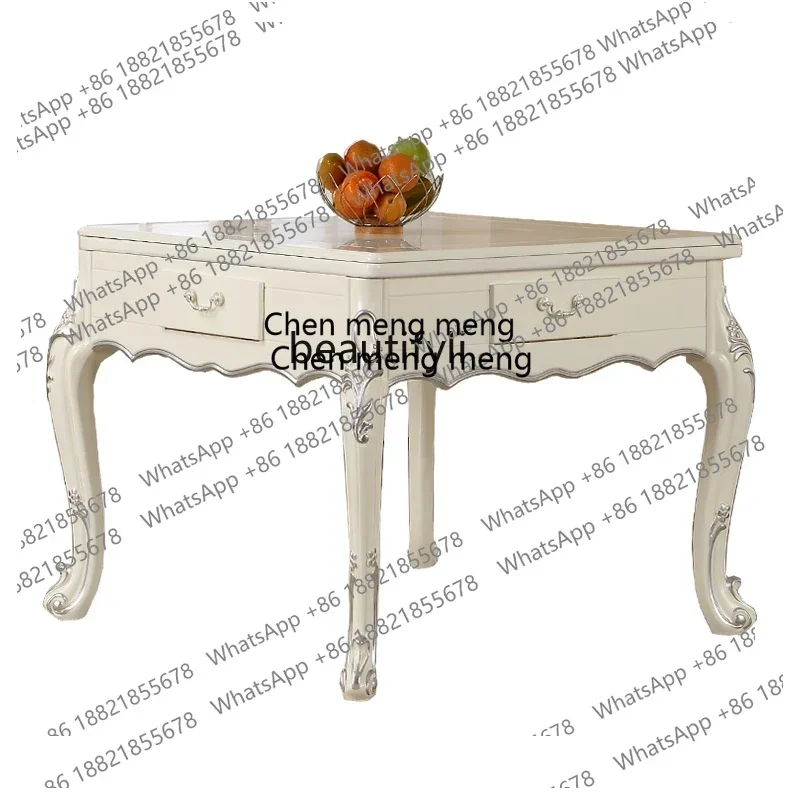 European-Style Mahjong Machine utomatic Solid Wood Mahjong Table Dining Table Dual-Use Electric Chair  AB