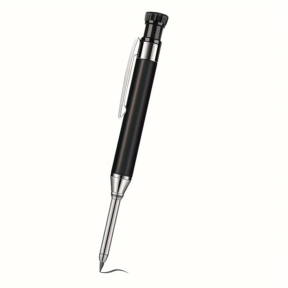 2.8mm Metal Aluminum Rod Deep Hole Woodworking Pen, Marking Pen, Solid Woodworking Mechanical Pencil, Built-in Pencil Sharpener image 5