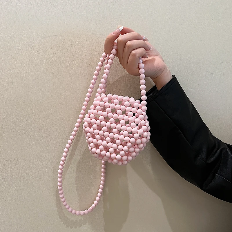 

Summer Beaded lipstick Bags for Women High Quality Shoulder Bag Cute Purse Crossbody Bag Luxury Designer Dinner Bag Mini Satchel