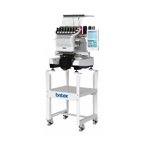 Single Head 15-Pin Computerized Flat T-Shirt & Hat Embroidery Machine Multi-Function