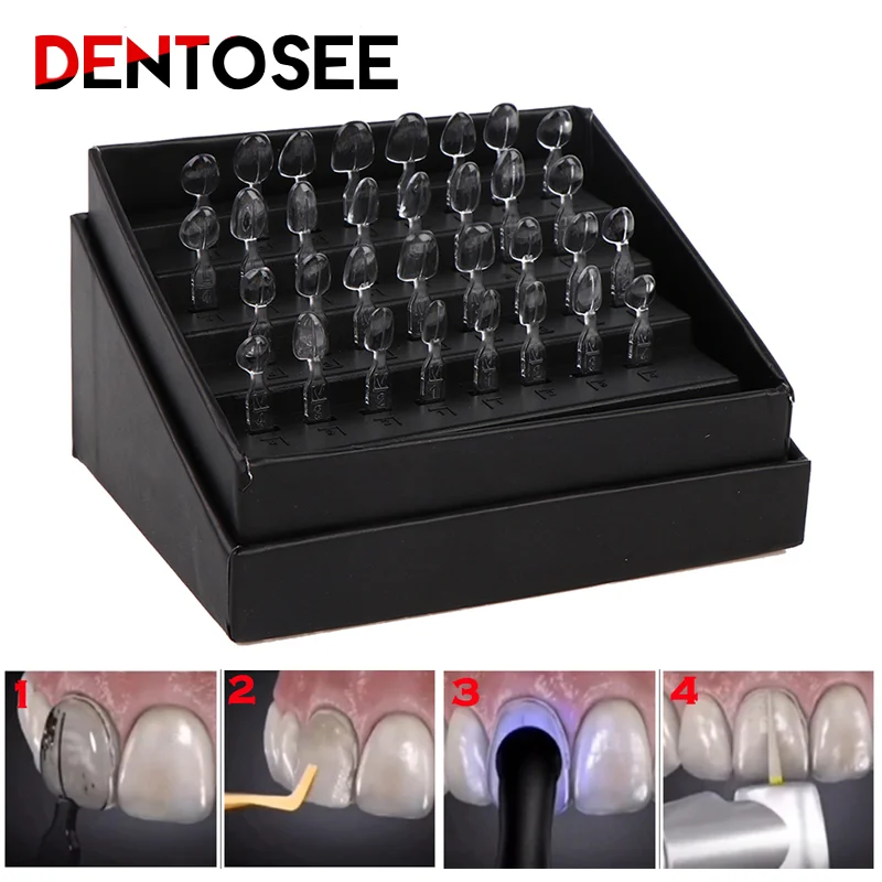 

32Pcs/set Dental Veneer Mould Kit Composite Resin Mold Light Cure Autoclave Anterior Front Teeth Mould Teeth Whitening Tools