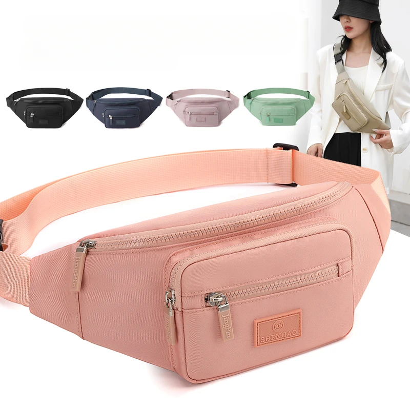

Waist Bag Women Men Waterproof Pocket Fashion Casual Chest Handbag Unisex Sports Travel Purse Waist Pack Belly Bags Case