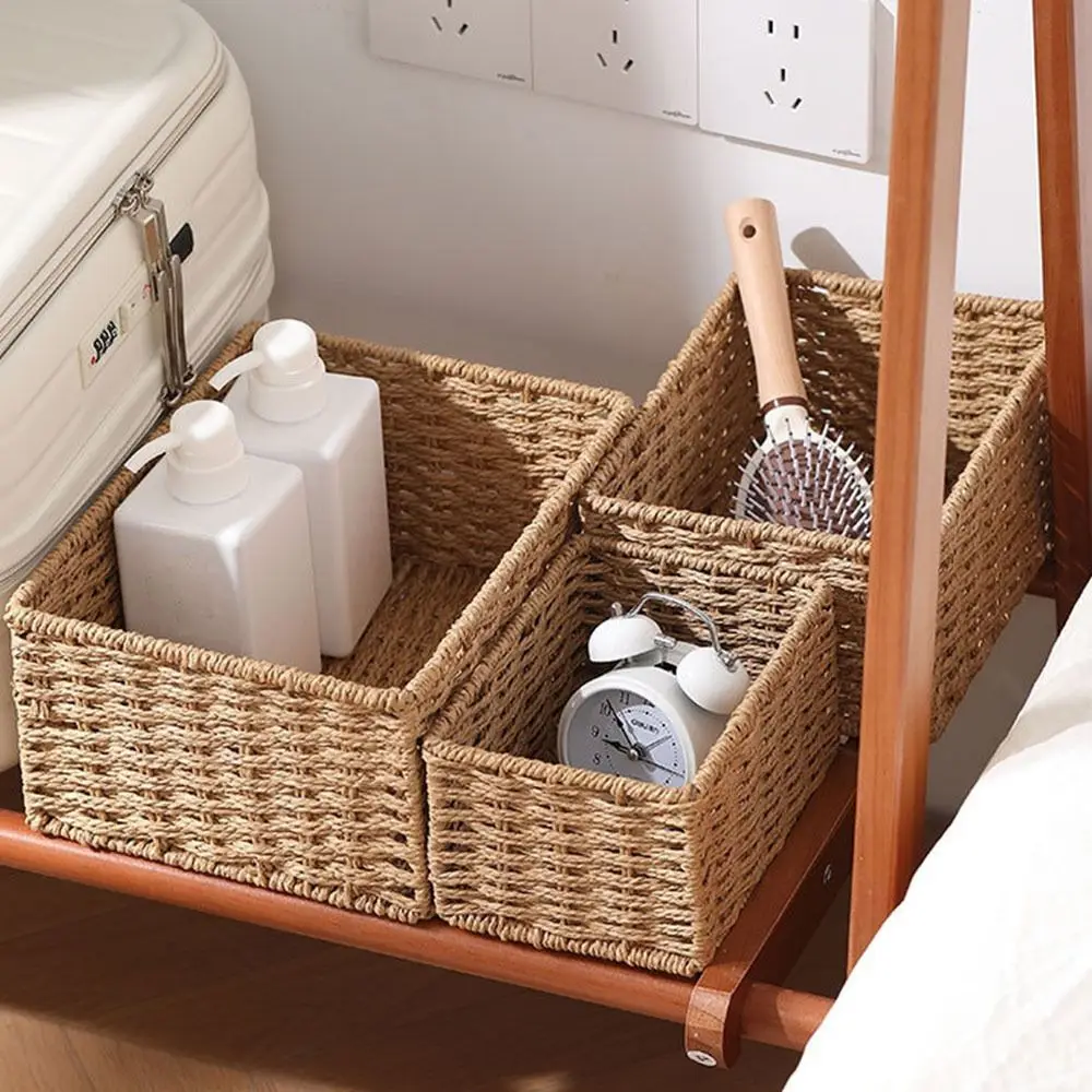

Woven Storage Basket Large Sundries Snack Toy Organizer Basket Wardrobe Closet Organizer Clothes Storage Box Home Organization