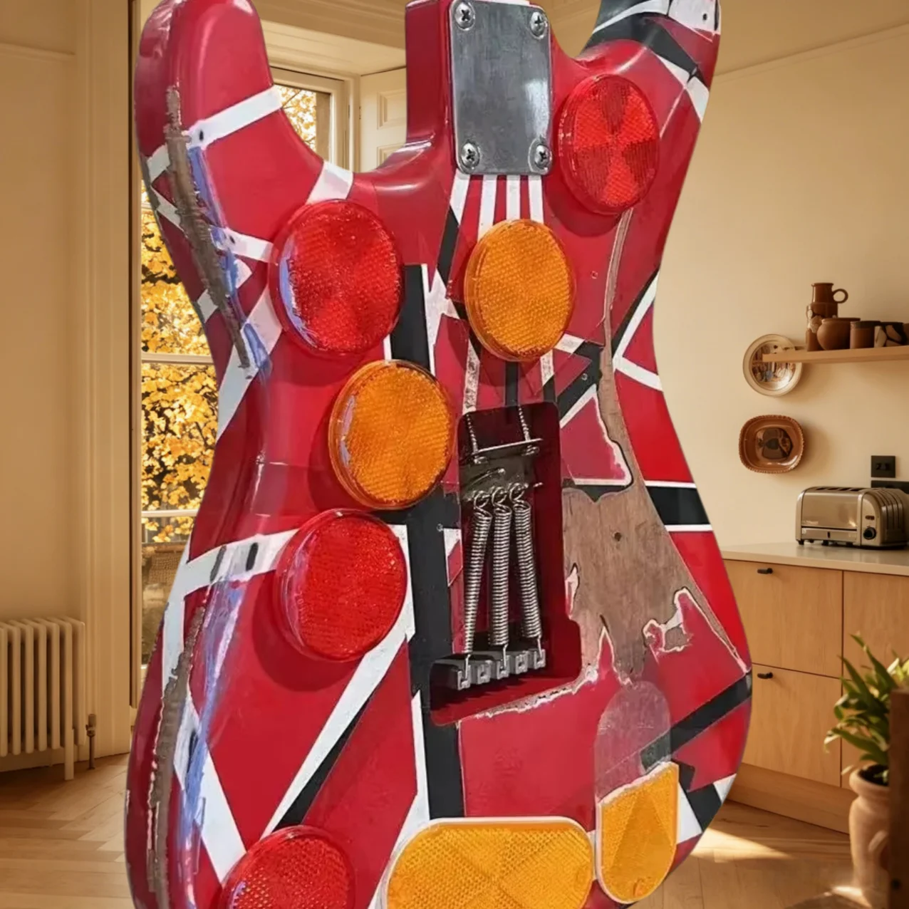 Pickup SH con ponte regolabile, colore rosso, stile retrò, manico in palissandro, adatti a diverse situazioni e performance.