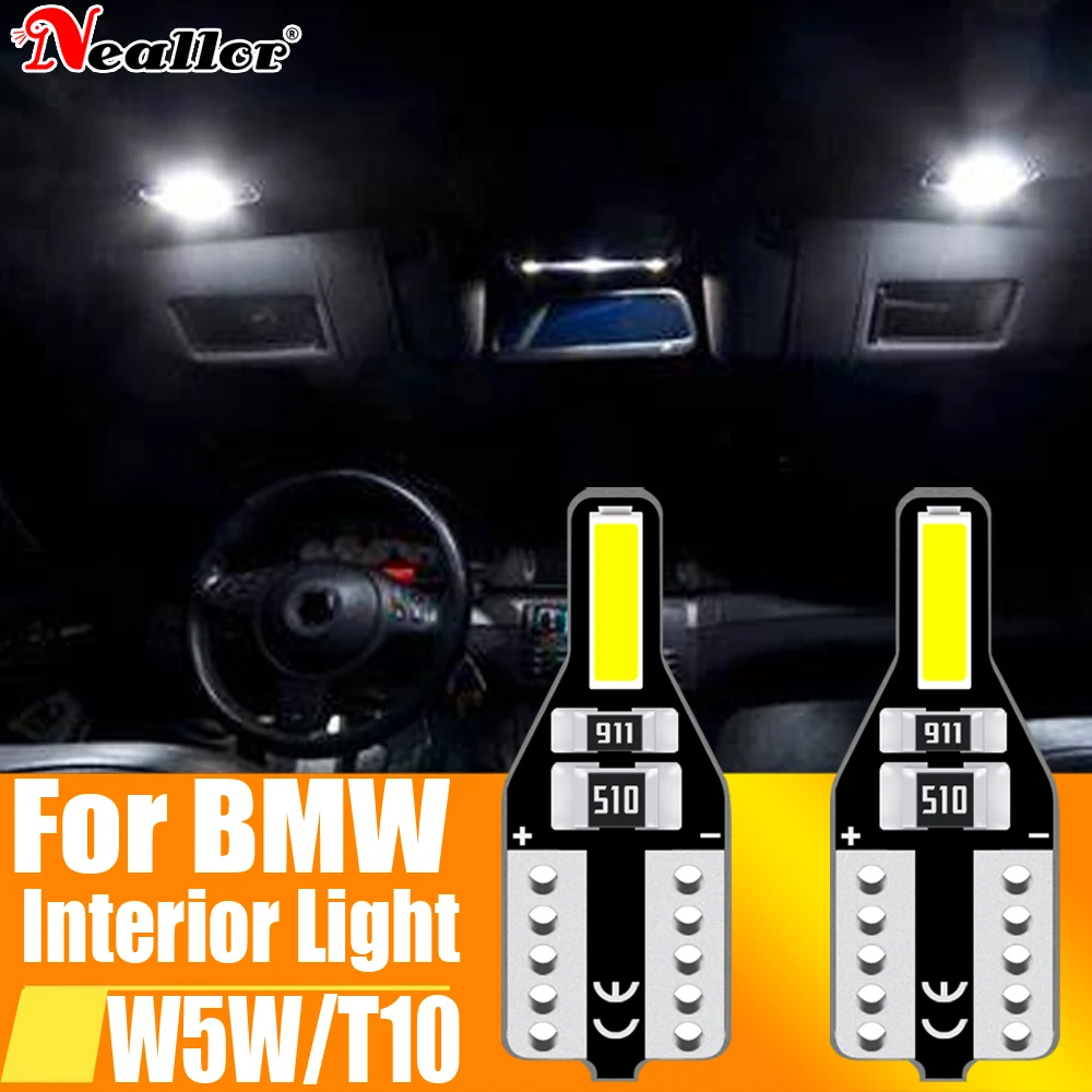 10pcs W5W T10 Led Canbus Interior Car Lights For Vehicles Reading Lamp Bulbs On Cars 12v For BMW E90 F10 E87 E61 F11 E60 F31 E84