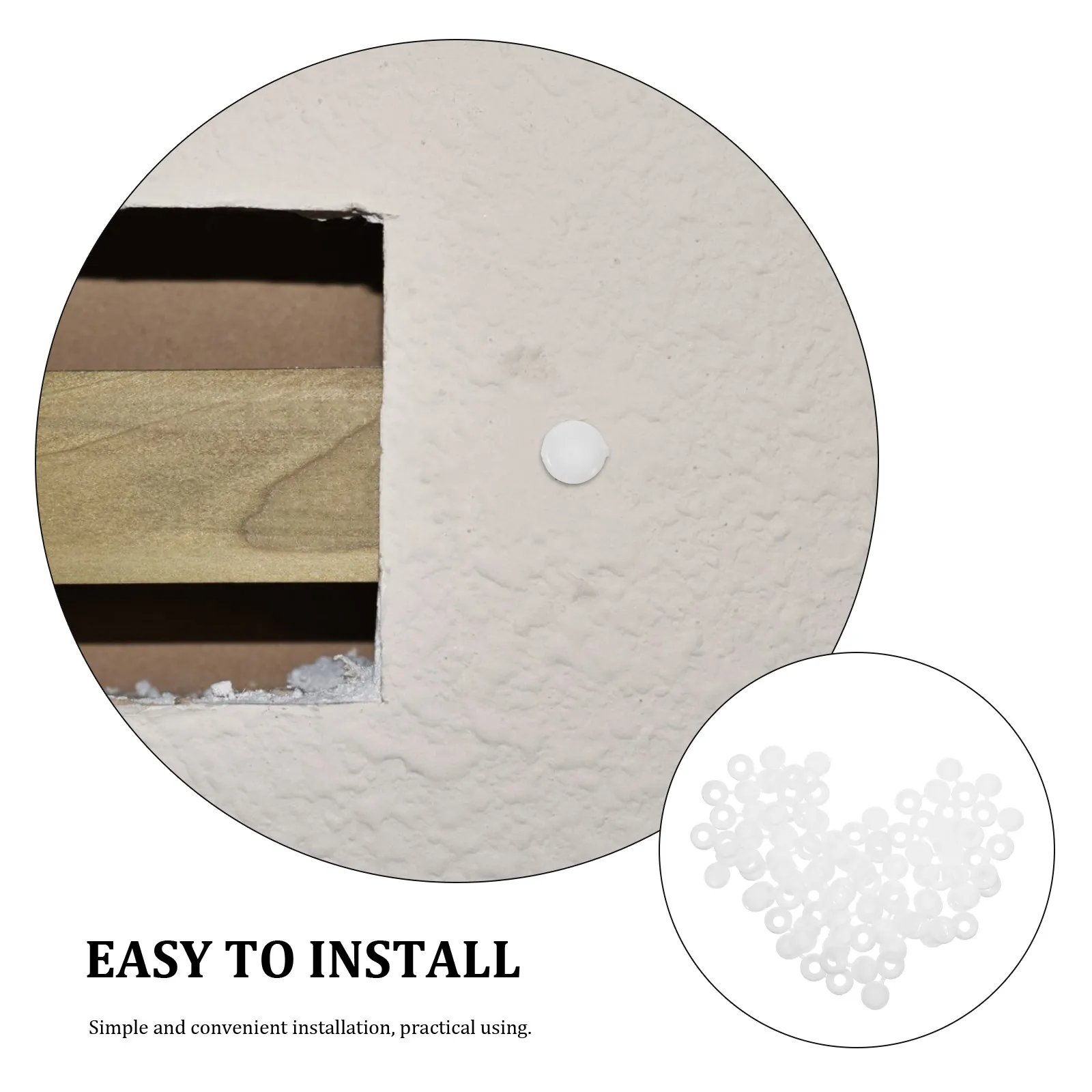 200Pcs Screw Caps Covers Plastic Furniture Hole Plugs 5.3mm Cabinet Cupboard Wardrobe Decorative Screw Hole Covers Plastic Caps - view 5