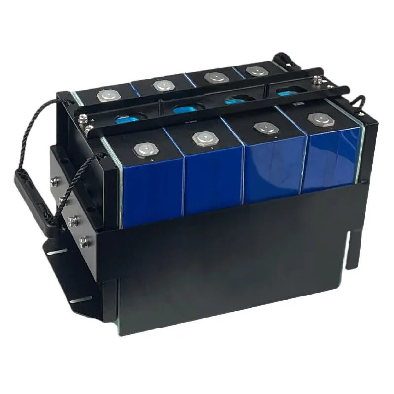 8 strings 100Ah/280Ah horizontal group kit lithium iron phosphate battery fixed metal bracket removable mobile pressing plate