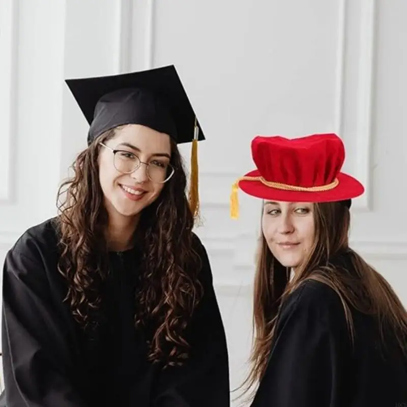 Doctoral Tam Multi Functional Graduation Hat for Adult PhD Ceremonies Comfortable Cloth Fabric Photo Props 