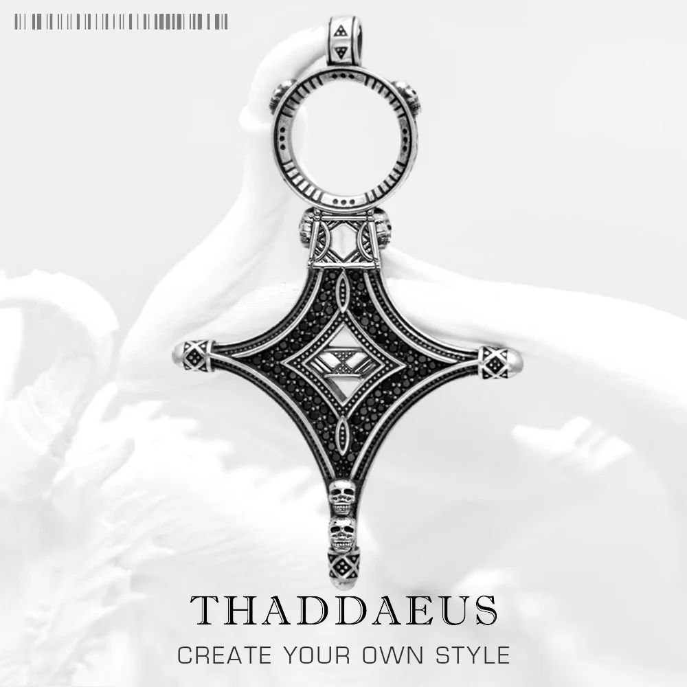 

Pendant Lucky Ethno Cross New Vintage 925 Sterling Silver Fine Jewelry Europe Style Bijoux Accessories Gift For Woman & Men