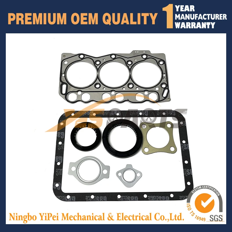 3TNE68 Gasket Kit with Head Gasket for Yanmar 3TNE68 Engine Head Gasket PC12R-8 PC15R-8 PC15MR-1 Excavator
