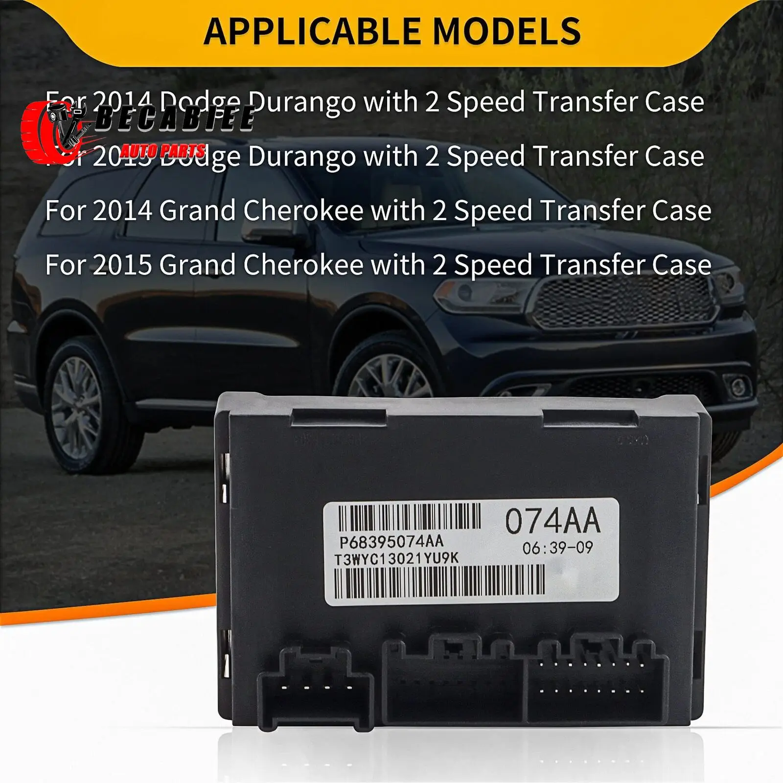 68395074AA Transfer Case Control Module for Dodge Durango/Grand Cherokee 2014-2015 Replaces 05150732AE 5150732AE Transfer Case