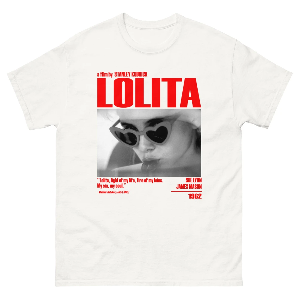 T-shirt Lolita regalo per fan di film T-shirt casual e comoda T-shirt base unisex in puro cotone quattro stagioni per donna