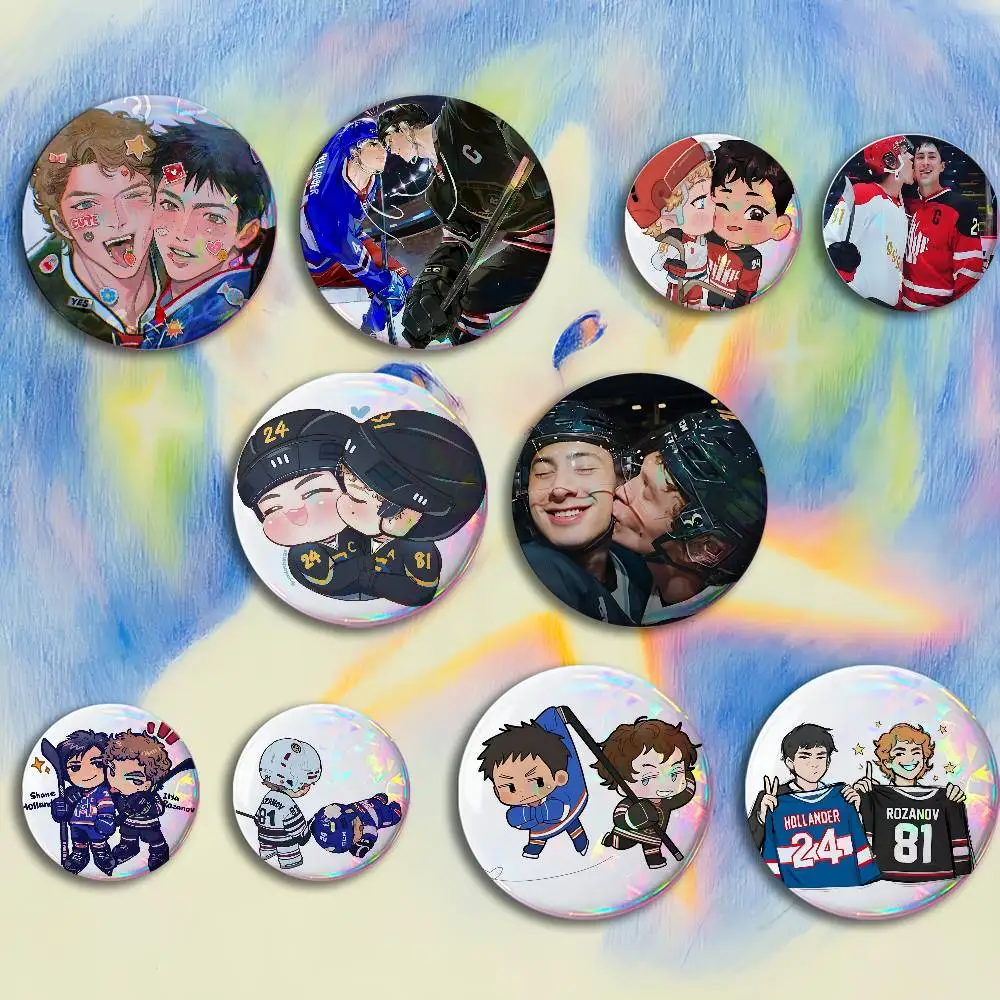 chibi H-Heated R-Rivalry Button Pin Single Pack Anime Merch for Ita Bags Badge Collectible Buttons