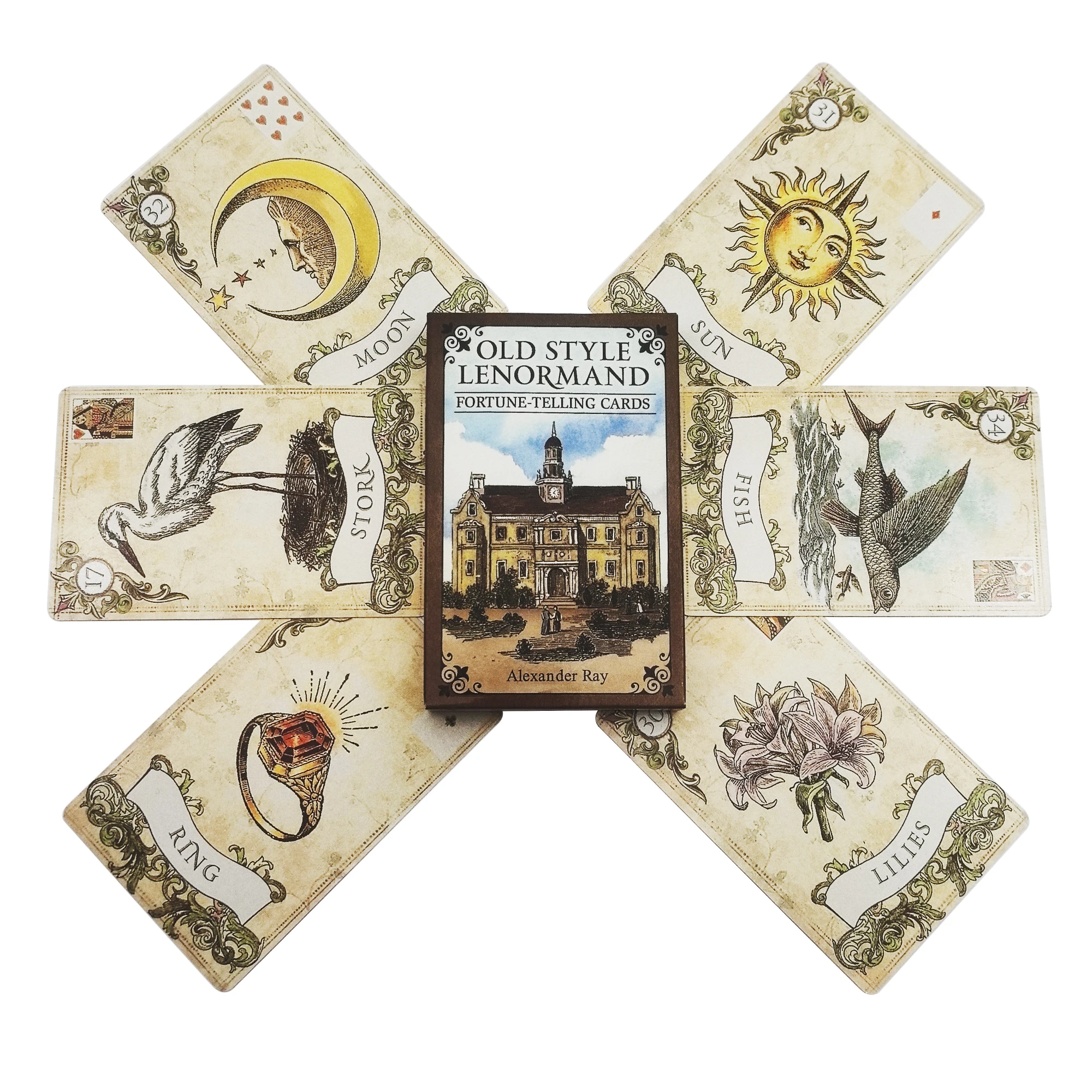 

Old Style Lenormand Fortune-Telling Tarot Card English Version A 38 Oracle deck Divination Fate Borad Games Playing cards