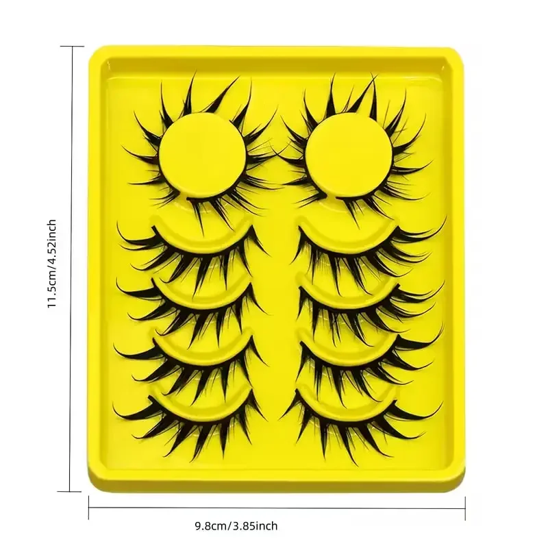 Leichte & Falsche Wimpern, Fuchsaugen-Wimpern, Niedliche Teufel-Feen-Wimpern, Natürliche, Einteilige Tägliche Büro-Wimpern – Detail 9