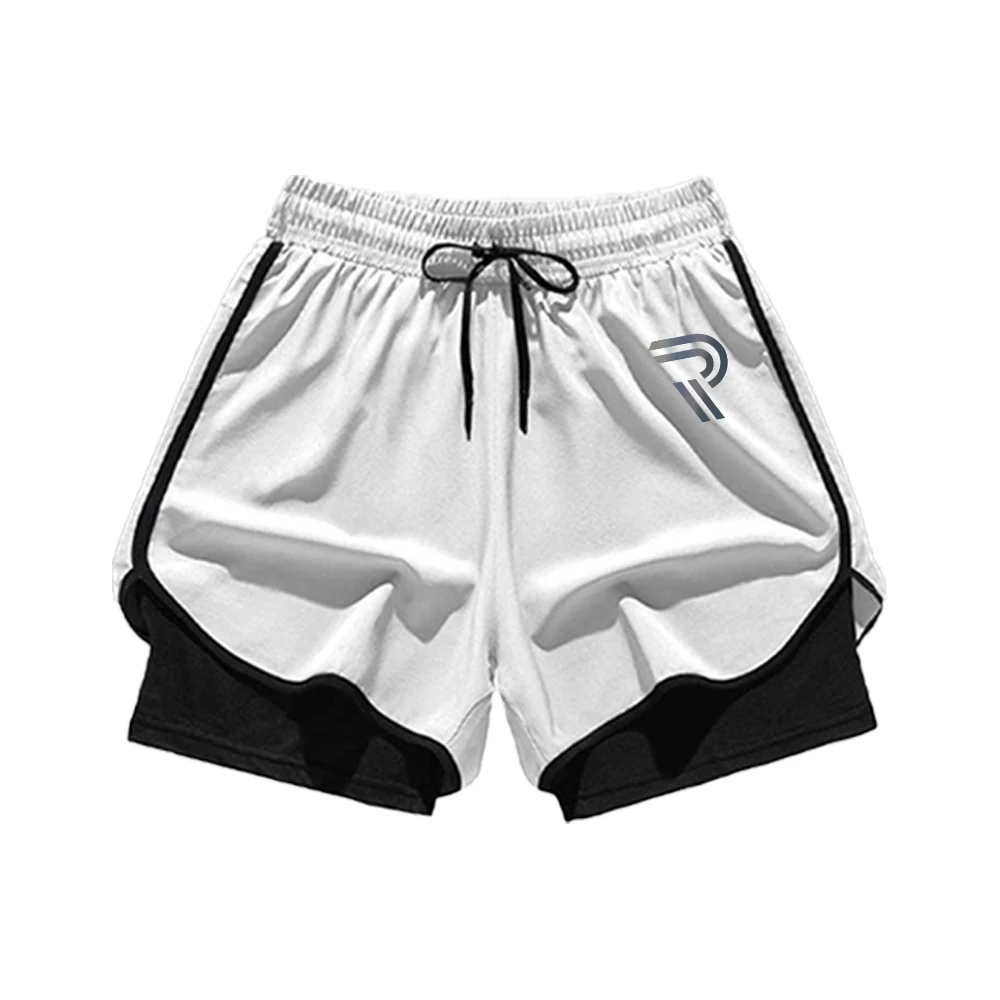 2026 Neue bedruckte Shorts mit Kordelzug für Herren, 2-in-1 verstellbare Strandshorts, Badebekleidung, Sommer Outdoor Laufen Fitness
