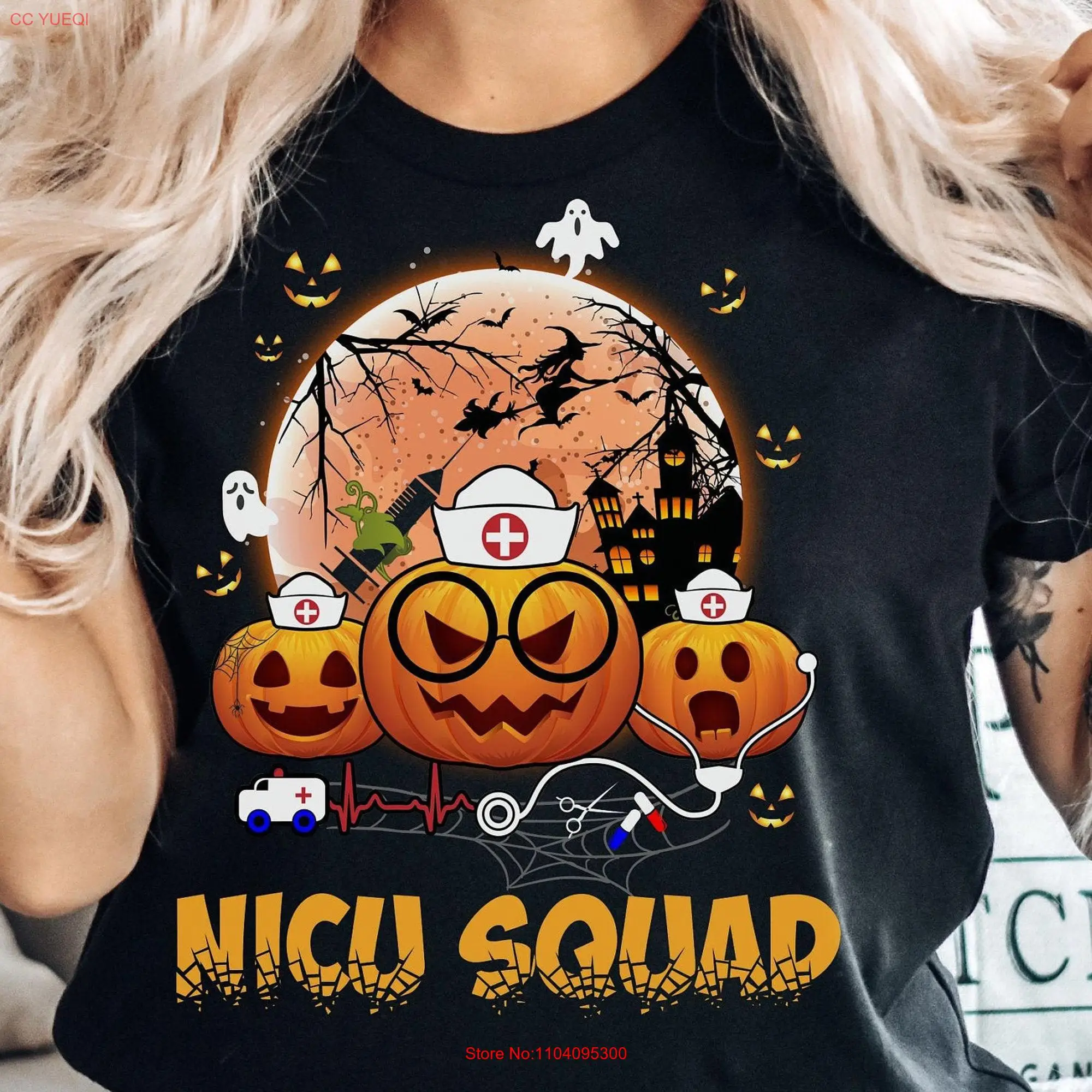 NICU Squad Halloween shirt hoodie sweaT T tank top gift neonatal intensive care nurse midwife mother baby