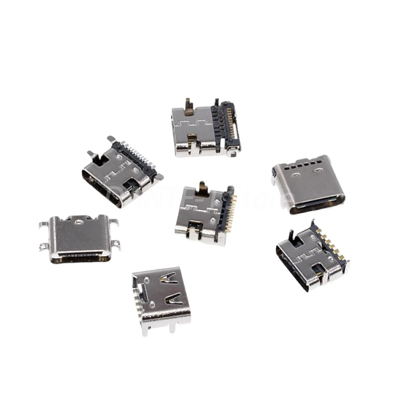 Type-c female socket direct plug patch female socket usb3.1 socket 6/16/24P high transmission fast charging connector