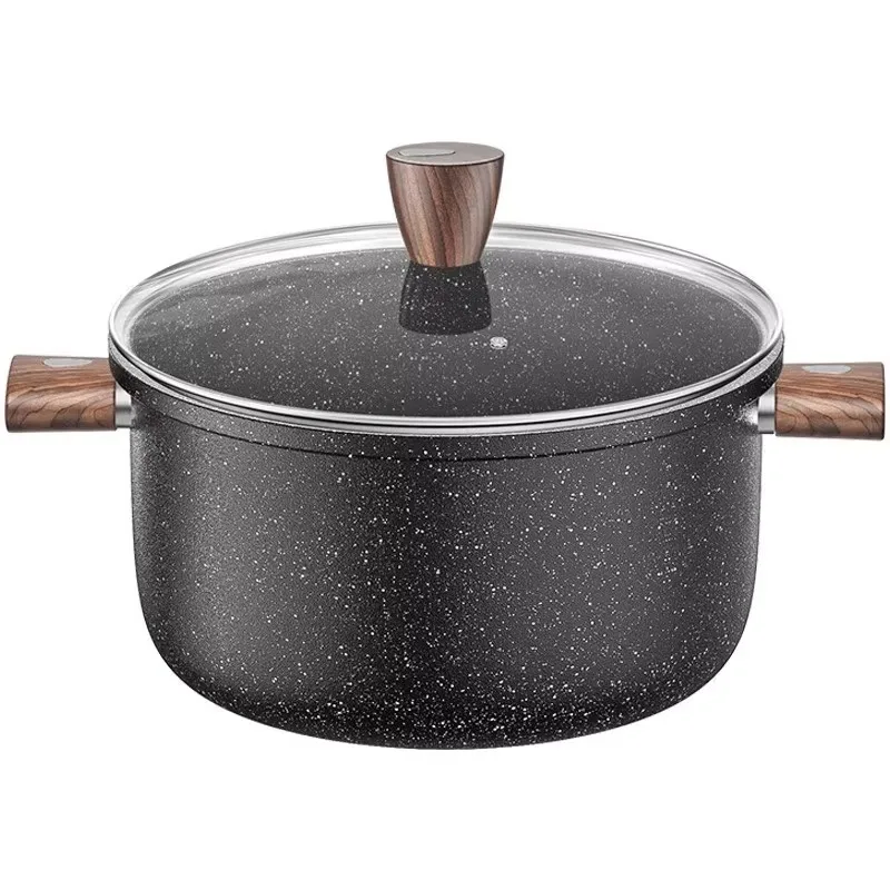 Hot-selling iron pot big belly pot soup pot household binaural non-stick pan uncoated induction cooker Chinese style