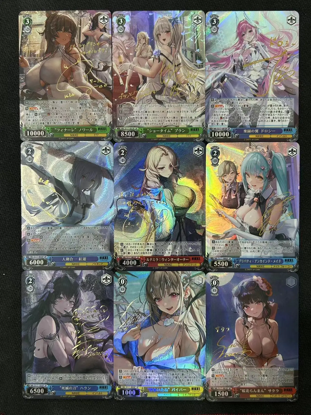 

9Pcs/set Nikke The Goddess of Victory Self Control Collect Signature Trading Flash Card Anime Cartoon Gift 63*88Mm
