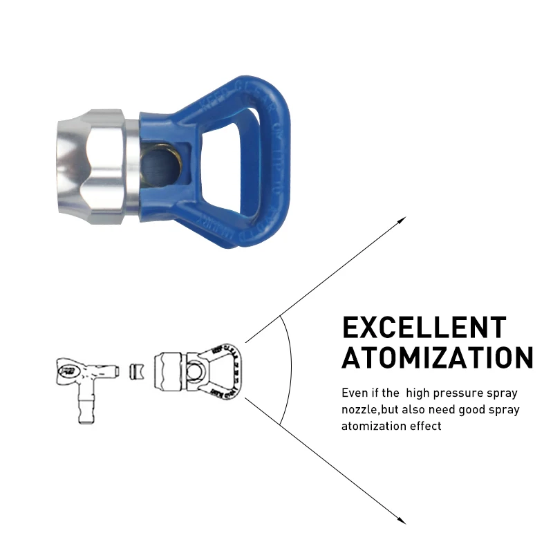 Untuk Pistol Semprot Cat Airless Tekanan Tinggi, Peralatan Rumah dan Taman, Nozzle Ujung Semprot Airless dengan Pelindung 7/8", Seri Ujung Semprot Airbrush