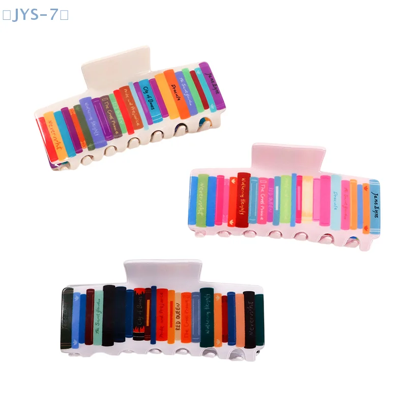 

【JYS-7】Literary Book Grab Clip New Niche Creative Design Hair Clips Large Bright Ins Claw Clip Hair Accessories For Women Girl
