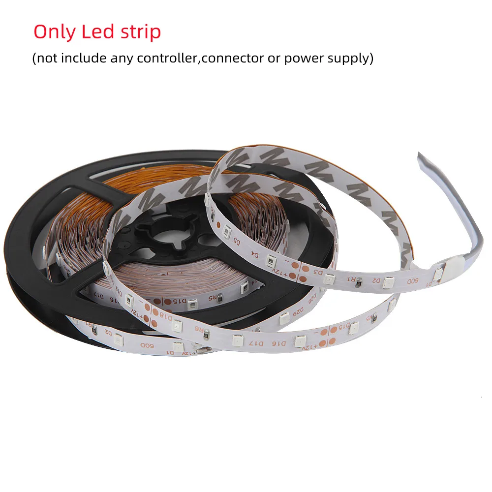 Bande Lumineuse LED SMD 2835, Rouge, Vert, Bleu, Blanc Chaud, Froid, Flexible, Diode, Ruban, Lampe, 5m, 300, RGB, DC 12V