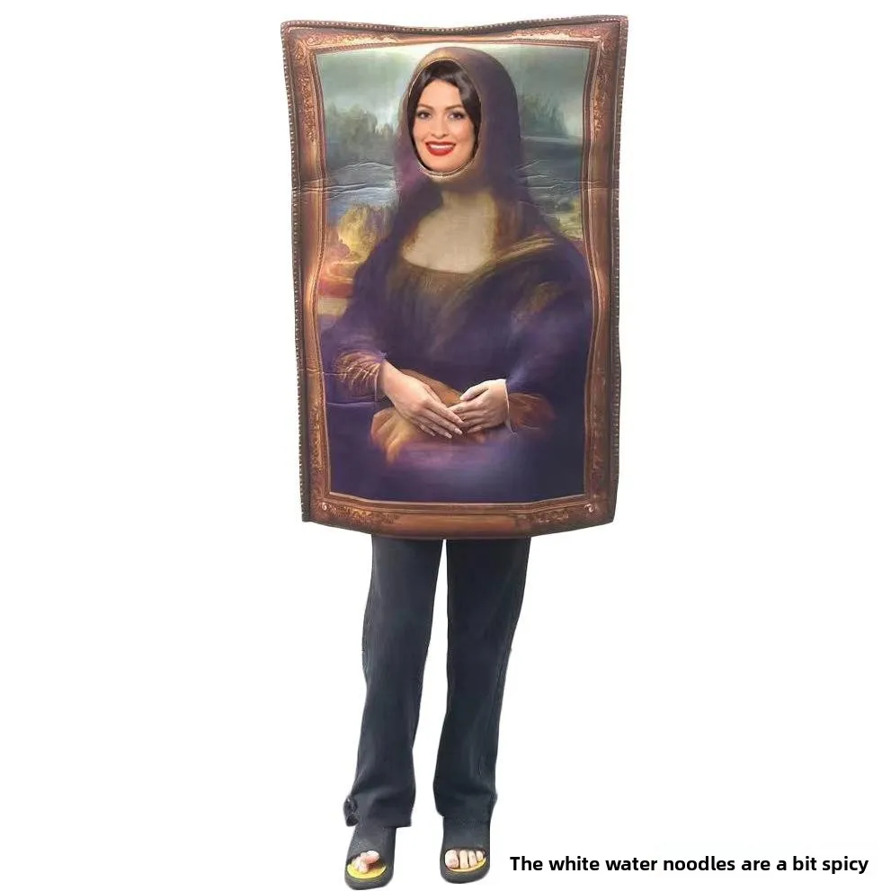 Disfraz de actuación de Halloween Par, broma divertida, Van Gogh Scr, pintura de pared, traje de muñeca, Mona, imagen colgante, auriculares