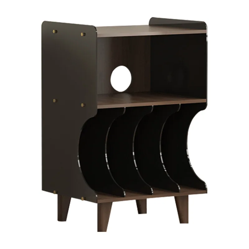 Floor-to-ceiling vinyl record player storage cabinet, home record player storage cabinet, record storage rack