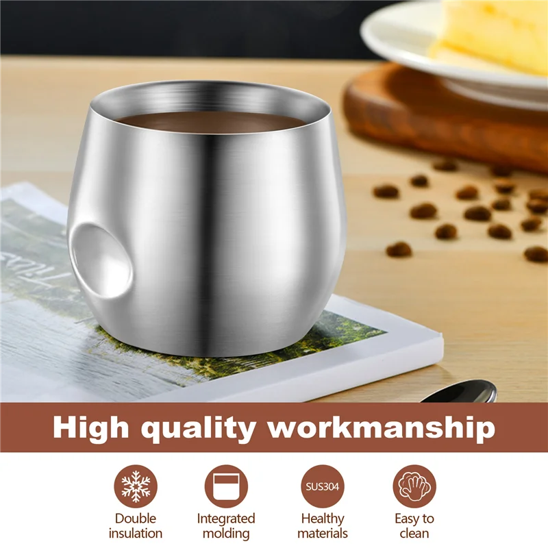 BAAG-чашки для эспрессо из нержавеющей стали, 2 шт., небьющийся стакан с двойными стенками, маленькая чашка для пикников на открытом воздухе, вечеринки