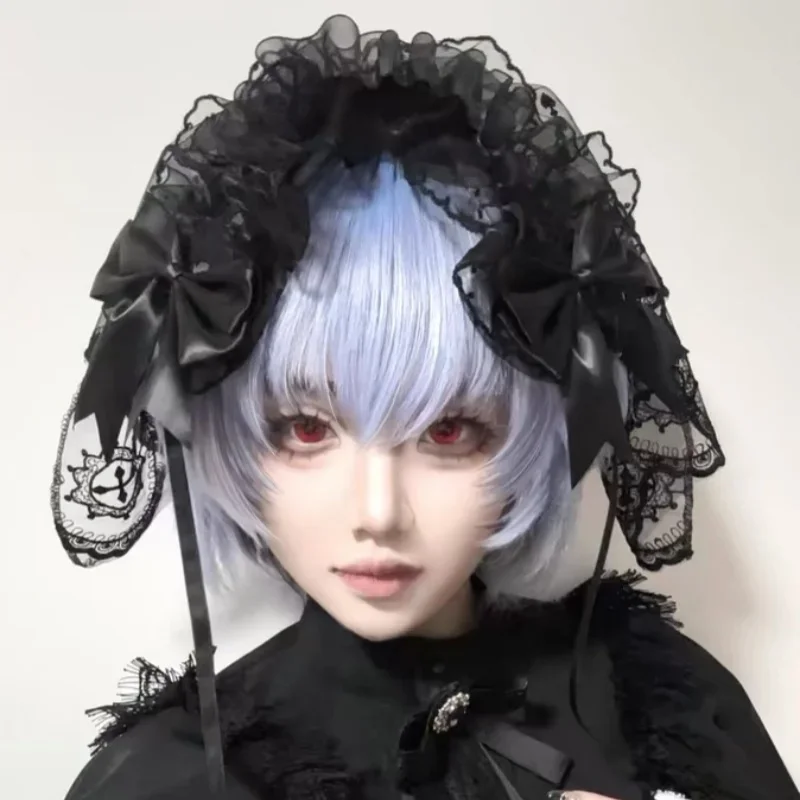 4 tipi di velo da sposa Lolita originale, fascia versatile, gotico, pizzo scuro, copricapo da angelo, accessorio per capelli con volant, cosplay Lolita