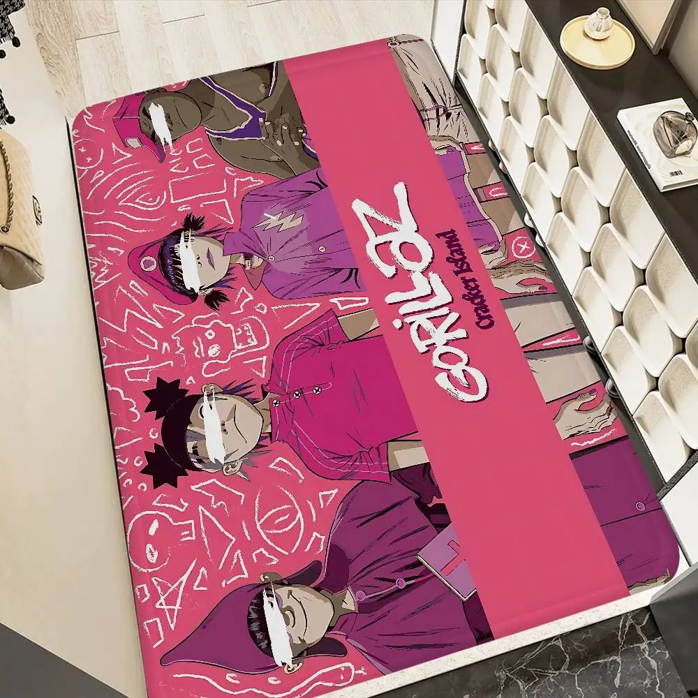 Music Cool Band G-Gorillaz Kitchen Mat Room Bedroom Decoration Balcony Anti-Slip Doormat Living Room Alfombra